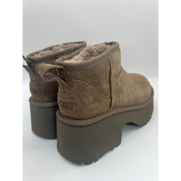 Ugg Classic Ultra Mini New Heights Boot Hickory 1158311 Women's Size 9 New - Picture 7 of 12